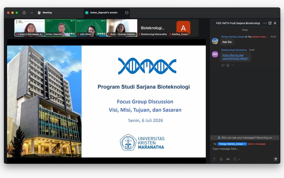 IPSBI Berikan Masukan Strategis untuk Penguatan VMTS Prodi Bioteknologi Universitas Kristen Maranatha